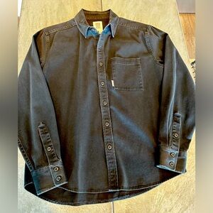 Topo Designs Men’s Dirt Desert Cotton Shirt - Medium, Black